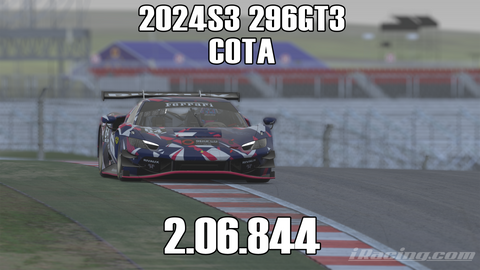 iRacing 2024S3 296 GT3 Week12 COTA