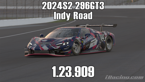iRacing 2024S2 296GT3 Week10 Indy Road