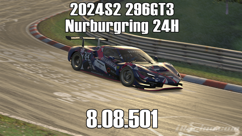 iRacing 2024S2 296GT3 Week10 Nurburgring 24H