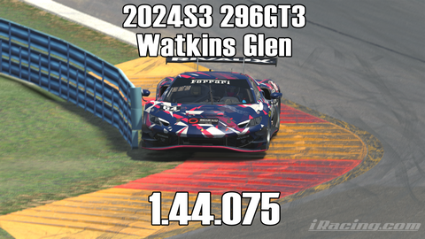 iRacing 2024S3 296GT3 Week1 Watkins Glen