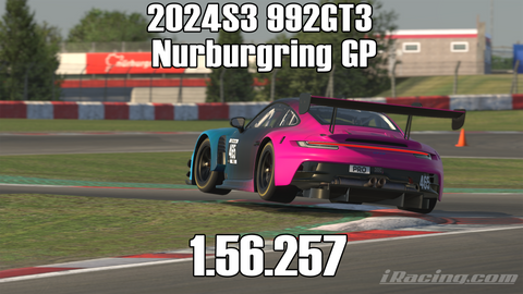 iRacing 2024S3 992GT3 Week3 Nurburgring GP