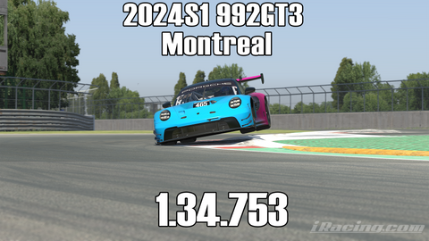 iRacing 2024S1 992 GT3 Week11 Montreal