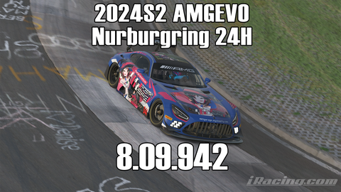 iRacing 2024S2 AMGEVO GT3 Week10 Nurburgring 24H