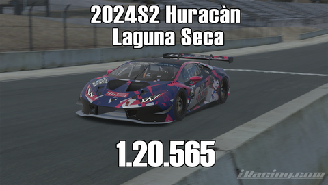 iRacing 2024S2 Huracán GT3 Week9 Laguna Seca