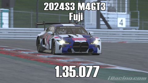 iRacing 2024S3 M4GT3 Week2 Fuji No Chicane