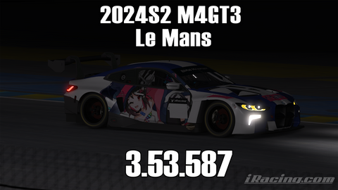 iRacing 2024S2 M4GT3 Week6 Le Mans