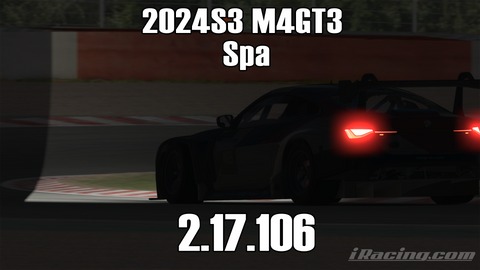 iRacing 2024S3 M4GT3 Week6 Spa