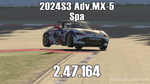 iRacing 2024S3 Adv.MX-5 Week6 Spa