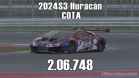 iRacing 2024S3 Huracán GT3 Week12 COTA