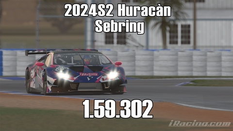 iRacing 2024S2 Huracán GT3 Week2 Sebring