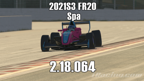 iRacing 2021S3 FR2.0 Week6 Spa
