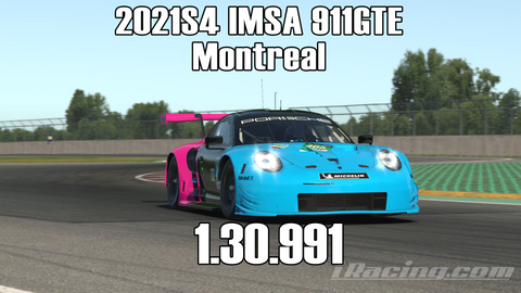 iRacing 2021S4 IMSA 911GTE Week9 Montreal