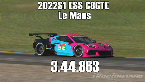 iRacing 2022S1 C8GTE ESS Week2 Le Mans