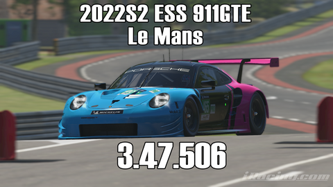 iRacing 2022S2 911GTE ESS Week12 Le Mans