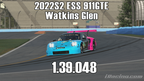 iRacing 2022S2 ESS 911GTE Week7 Watkins Glen