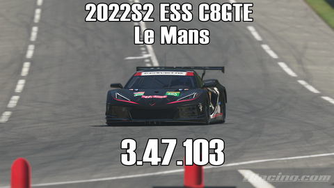 iRacing 2022S2 C8GTE ESS Week12 Le Mans